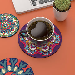 Ethnic Style Rubber Coaster Heat Resistant Tea Mat
