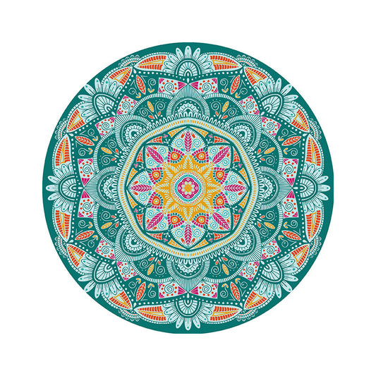 Ethnic Style Rubber Coaster Heat Resistant Tea Mat