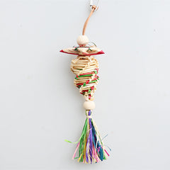 Straw Parrot Chew Skewers Raffia Straw Bird Toy