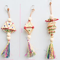 Straw Parrot Chew Skewers Raffia Straw Bird Toy