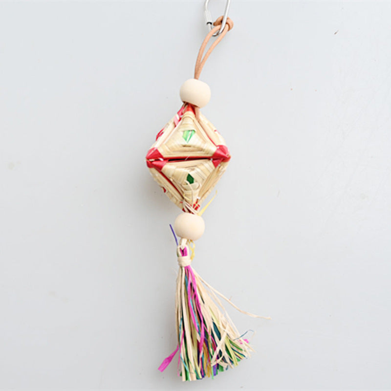 Straw Parrot Chew Skewers Raffia Straw Bird Toy