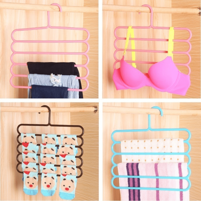 5-Layer Non-Slip Clothes Hanger Pants Storage Rack