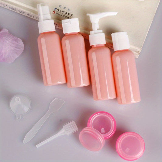 8Pcs Travel Bottle Set Leak Proof Toiletry Container Shampoo Spray Cosmetic Samp