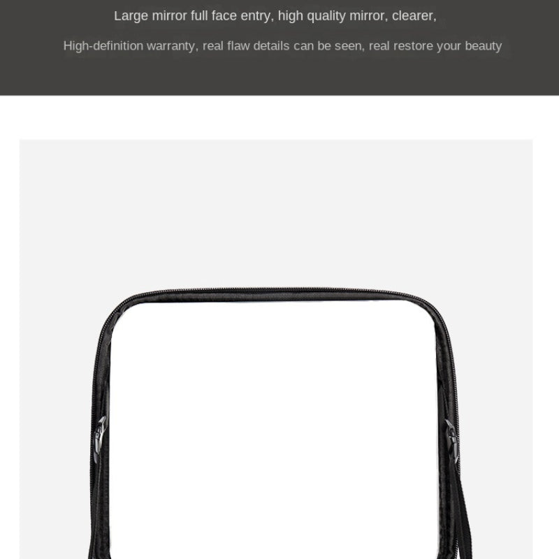 Waterproof Cosmetic & Toiletry Bag With Mirror Travel Makeup Case Large Capacity