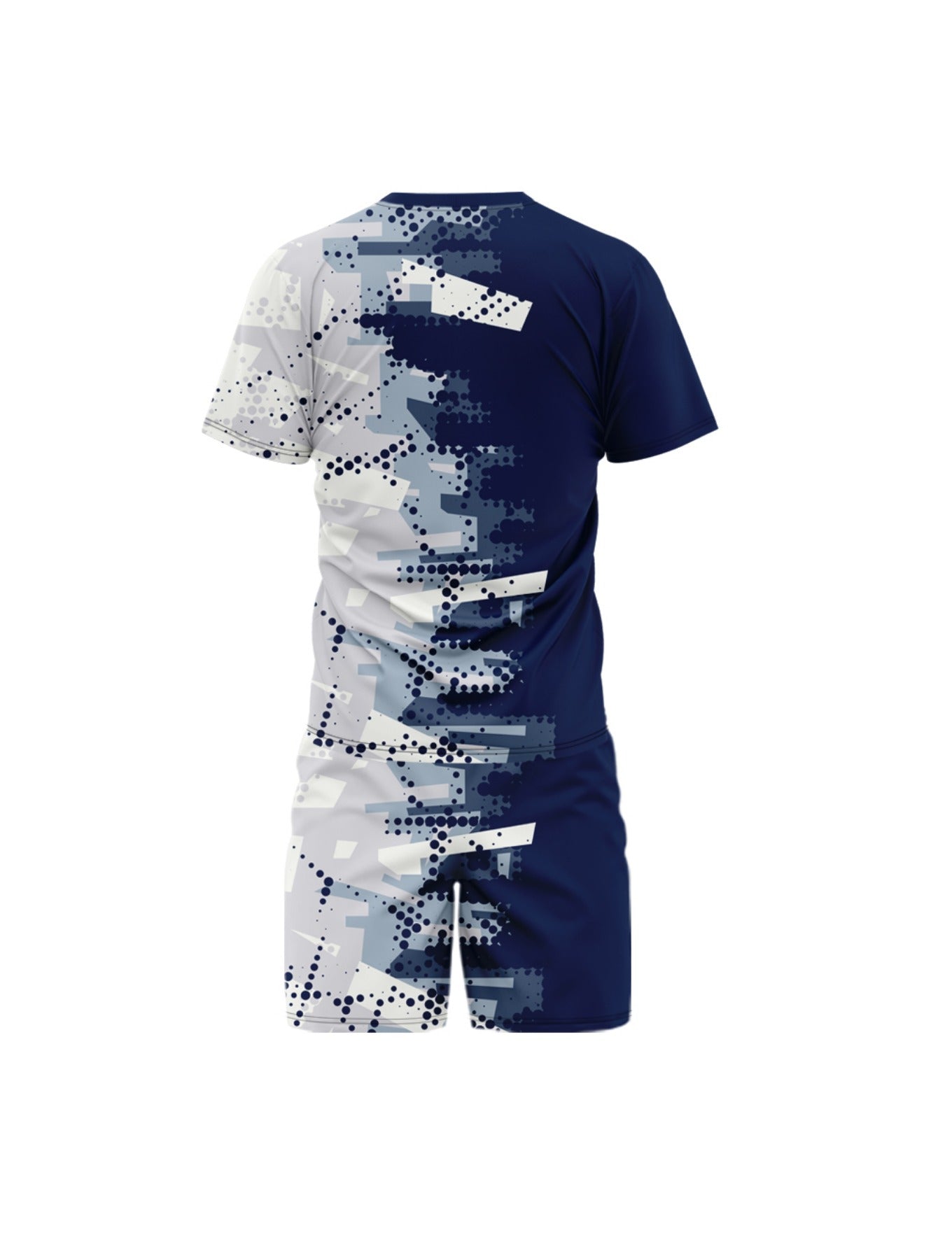 Men's Fashionable T-shirt & Stretch Shorts Set for Outdoor