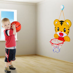Kids Basketball Hoop Kit Cartoon Animals Basketball Stand Game Toys