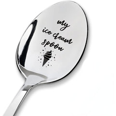 Engrave Spoon Durable Metal Spoons Creative Engraved Unique Gift