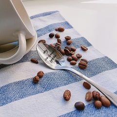 Engrave Spoon Durable Metal Spoons Creative Engraved Unique Gift