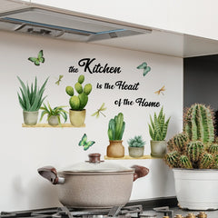 Cactus Decal PVC Wall Sticker Removable Home Decor