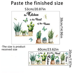 Cactus Decal PVC Wall Sticker Removable Home Decor