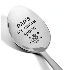 Engraved Metal Spoon Dad's Ice Cream Spoon Gift