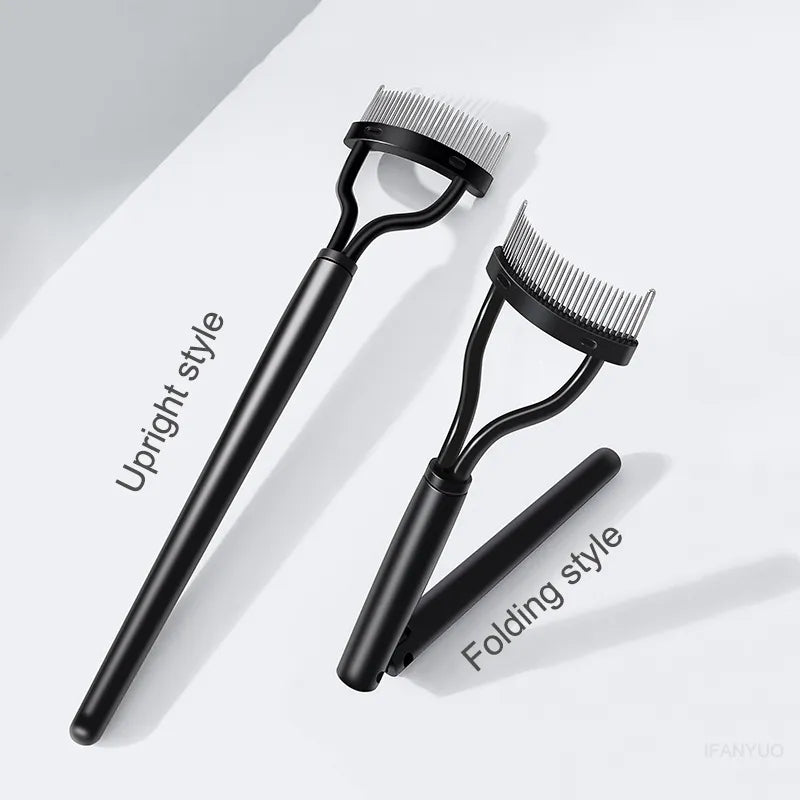 Eyelash Curler & Separator Metal Brush Comb