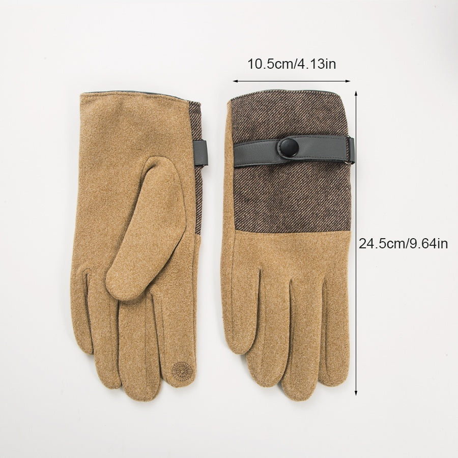 Men's Winter Plush Warm Cycling Gloves