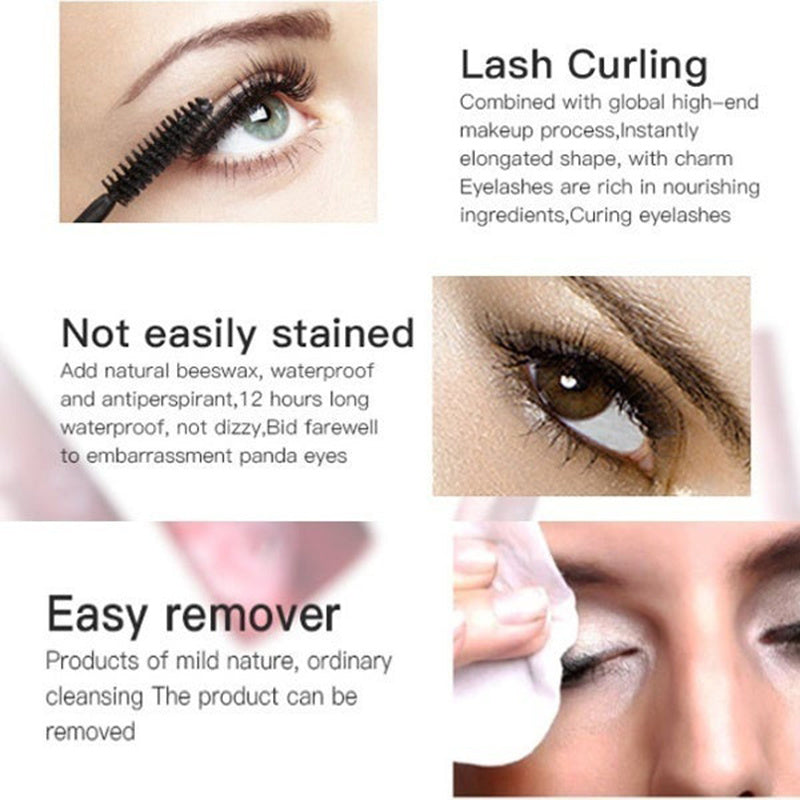 Long Waterproof 3D Fiber Mascara Extension Smudge Proof Thick Mascara