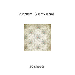 20pcs Paper Retro Journal For DIY Background Gift For Women Adults Students