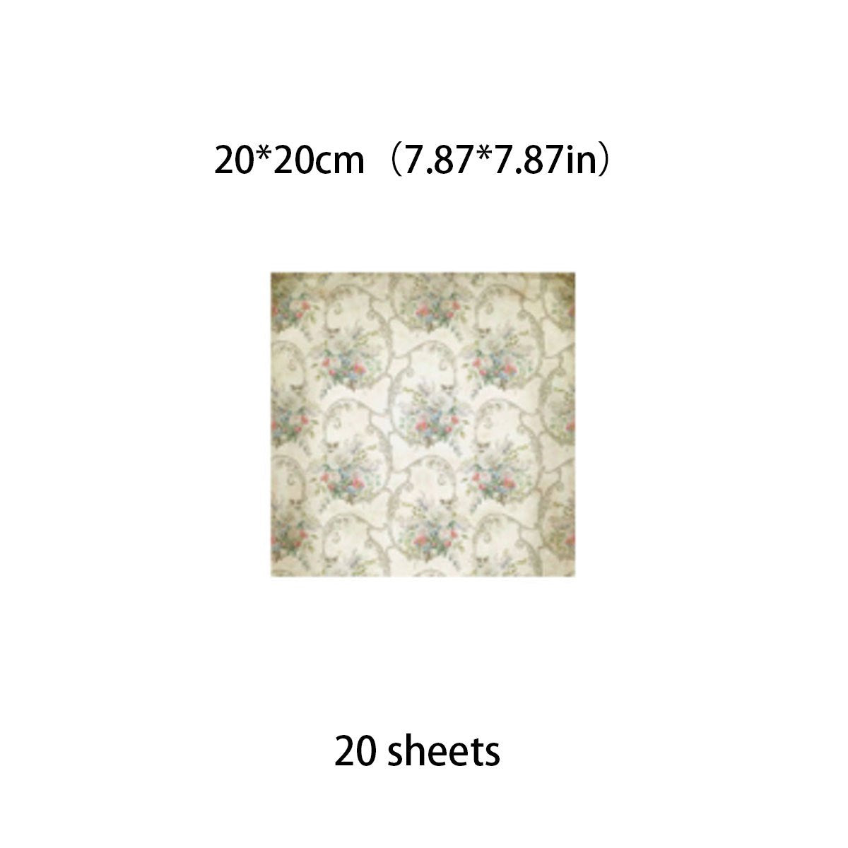 20pcs Paper Retro Journal For DIY Background Gift For Women Adults Students
