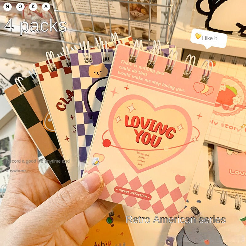 Cartoon Mini Notebook Student Pocket Journal Portable Office Notepad
