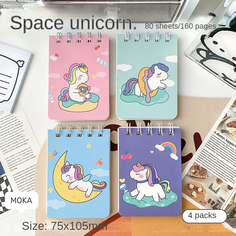 Cartoon Mini Notebook Student Pocket Journal Portable Office Notepad