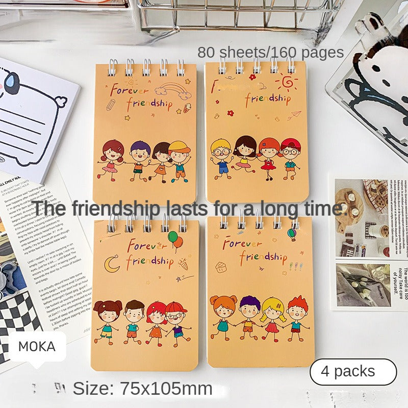 Cartoon Mini Notebook Student Pocket Journal Portable Office Notepad
