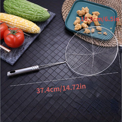 Stainless Steel Wire Skimmer Spoon with Handle for Frying Kitchen Cooking
