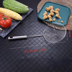 Stainless Steel Wire Skimmer Spoon with Handle for Frying Kitchen Cooking