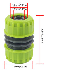 3pcs 1/2 Garden Hose Coupling Plastic Quick Connector 12mm Dark Green Light Gree