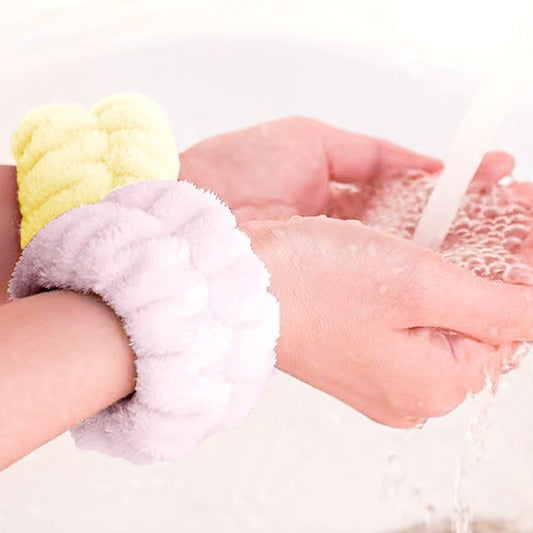 2pcs Face Wash Wristbands Soft Bath Wrist Band Sweat absorbent Towel Wristband