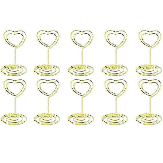 10pcs Wedding Table Number Holder Stands Placecard Clips