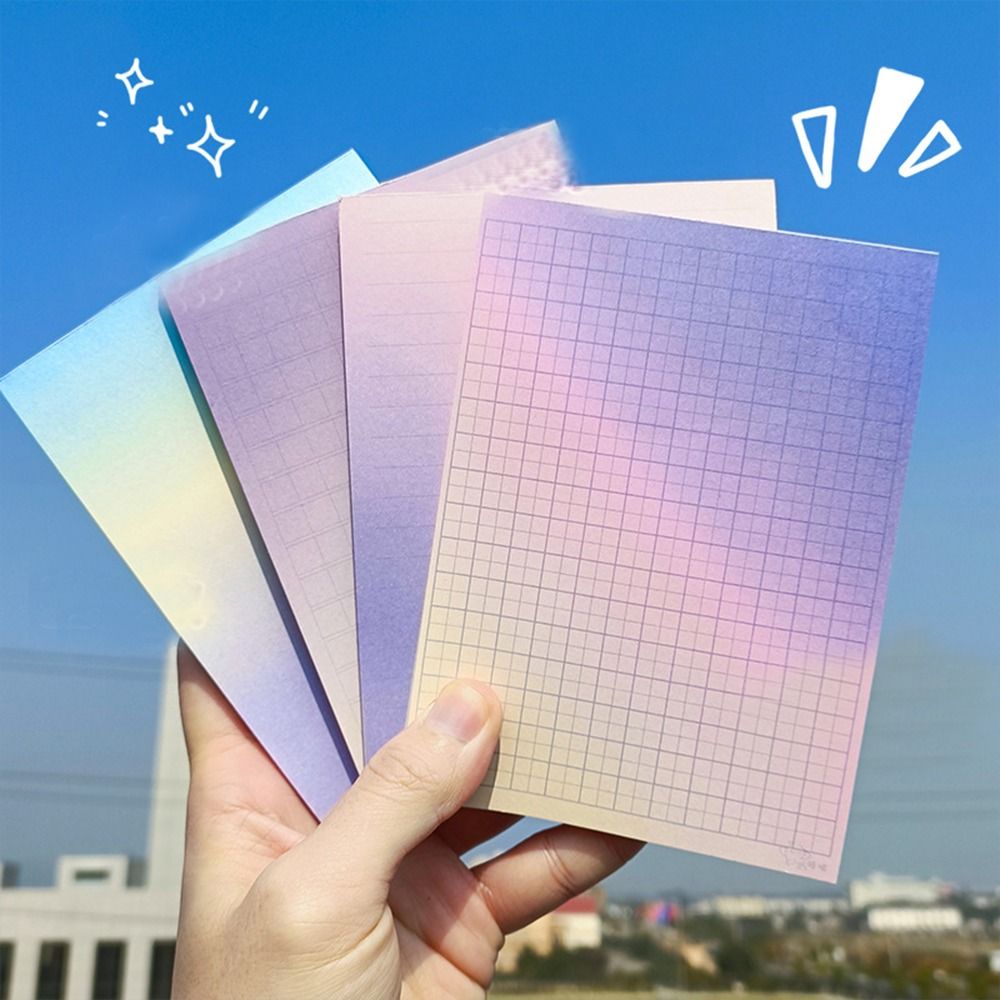 Purple Gradient Tearable Note Pad Non sticky Plan Message Memo Sticky Note Paper
