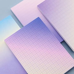 Purple Gradient Tearable Note Pad Non sticky Plan Message Memo Sticky Note Paper