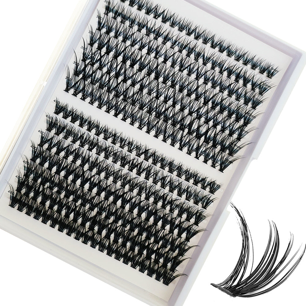 280pcs D Curl Eyelash Extension Kit 30D 40D 9 15mm Mix Lash Clusters