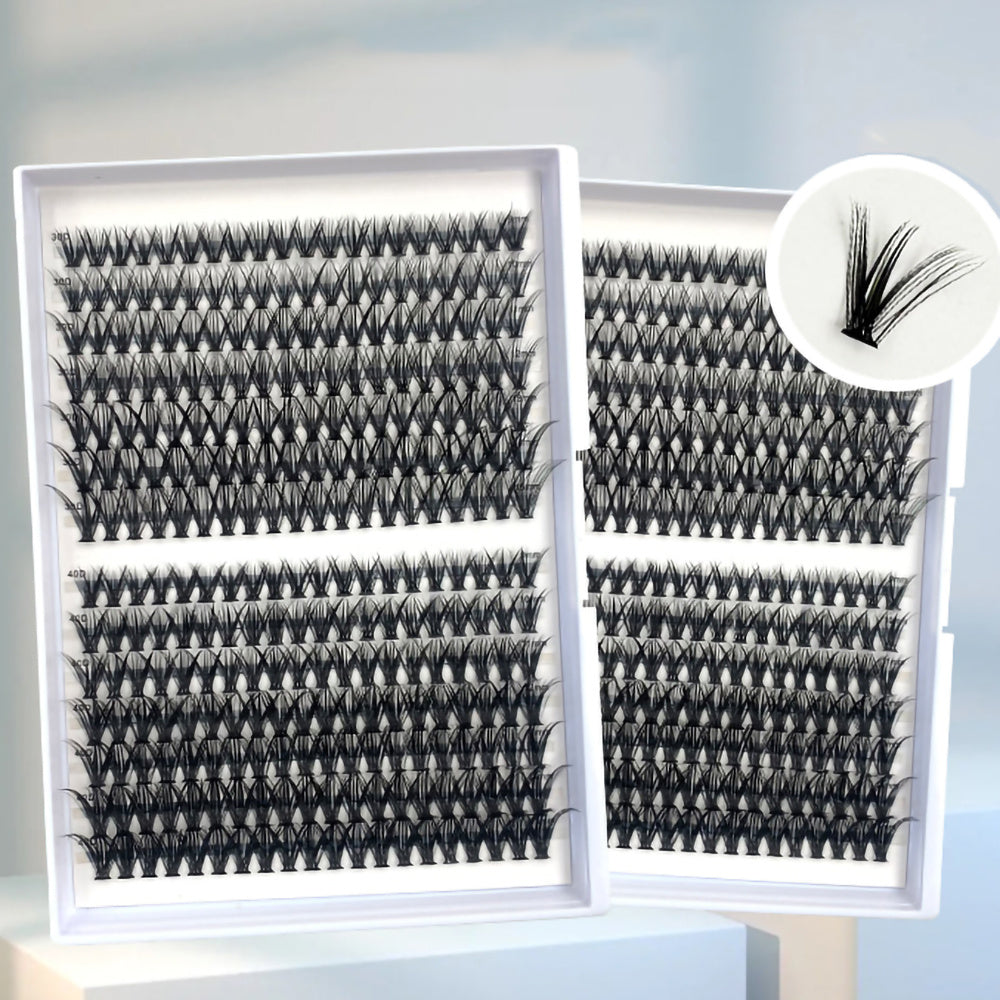 280 Pcs 30D 40D Mixed Lash Clusters 14 Rows - Eyelash Extensions Look
