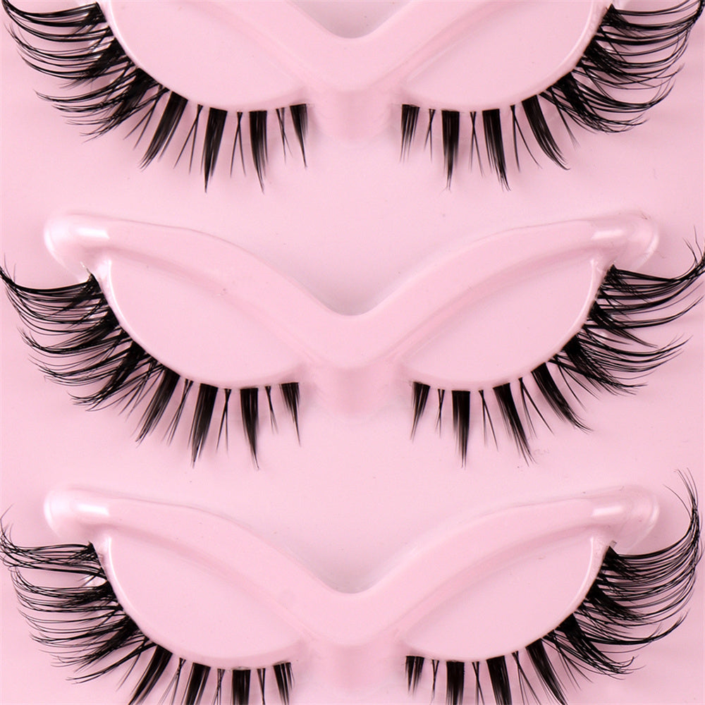 5 Pairs 3D Winged End Eye Elongated Eyelashes Cat Eye False Eyelashes