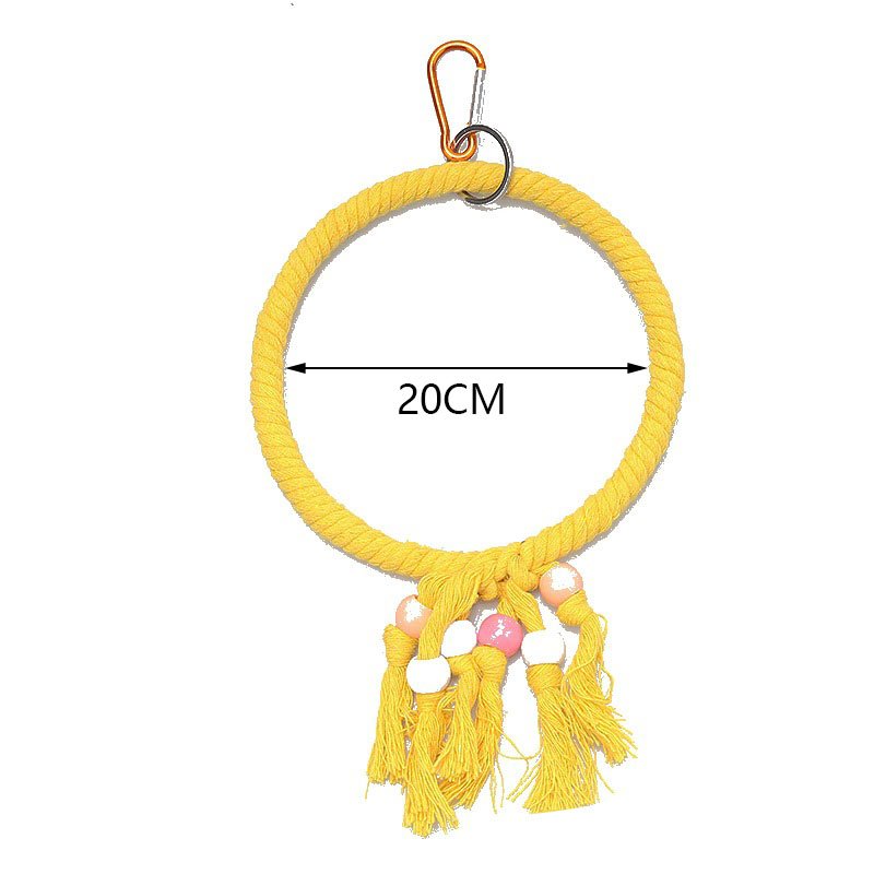 Pet Bird Toys Parrot Swing Rings Toy Colorful Rope Rings Bird Cage Decoration