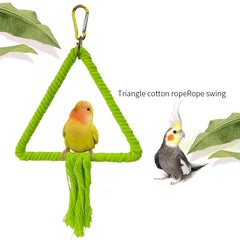 Pet Bird Toys Parrot Swing Rings Toy Colorful Rope Rings Bird Cage Decoration