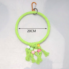 Pet Bird Toys Parrot Swing Rings Toy Colorful Rope Rings Bird Cage Decoration