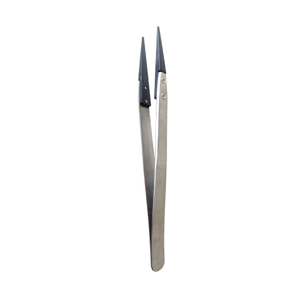 High Precision ESD Tweezers Stainless Steel Body