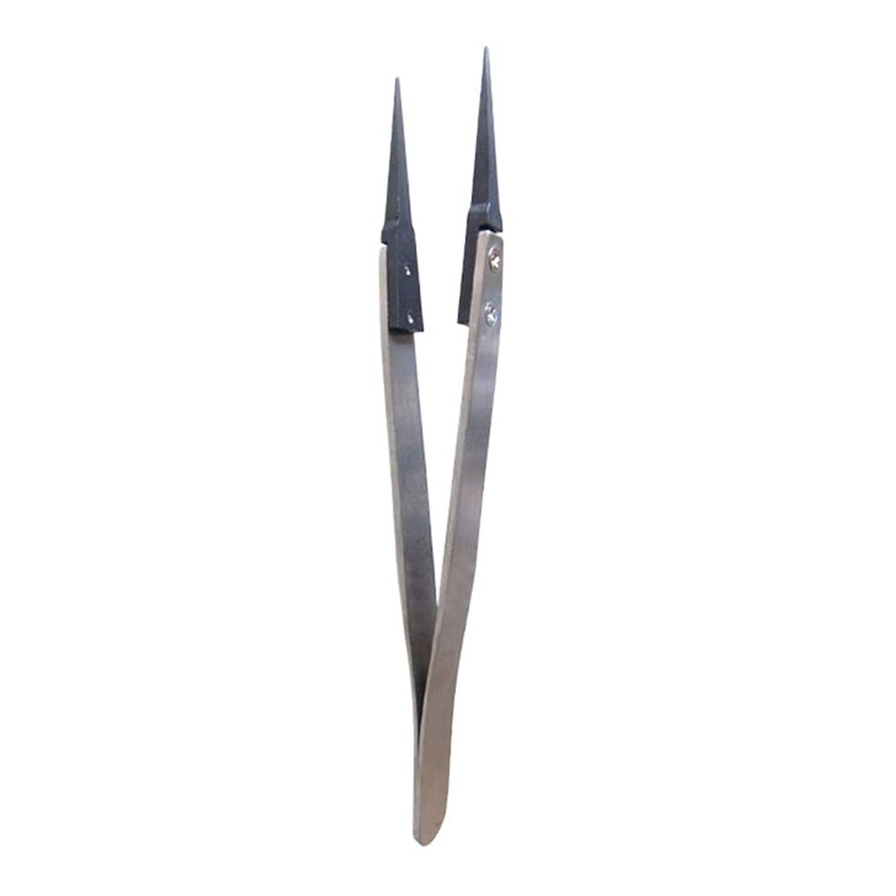High Precision ESD Tweezers Stainless Steel Body