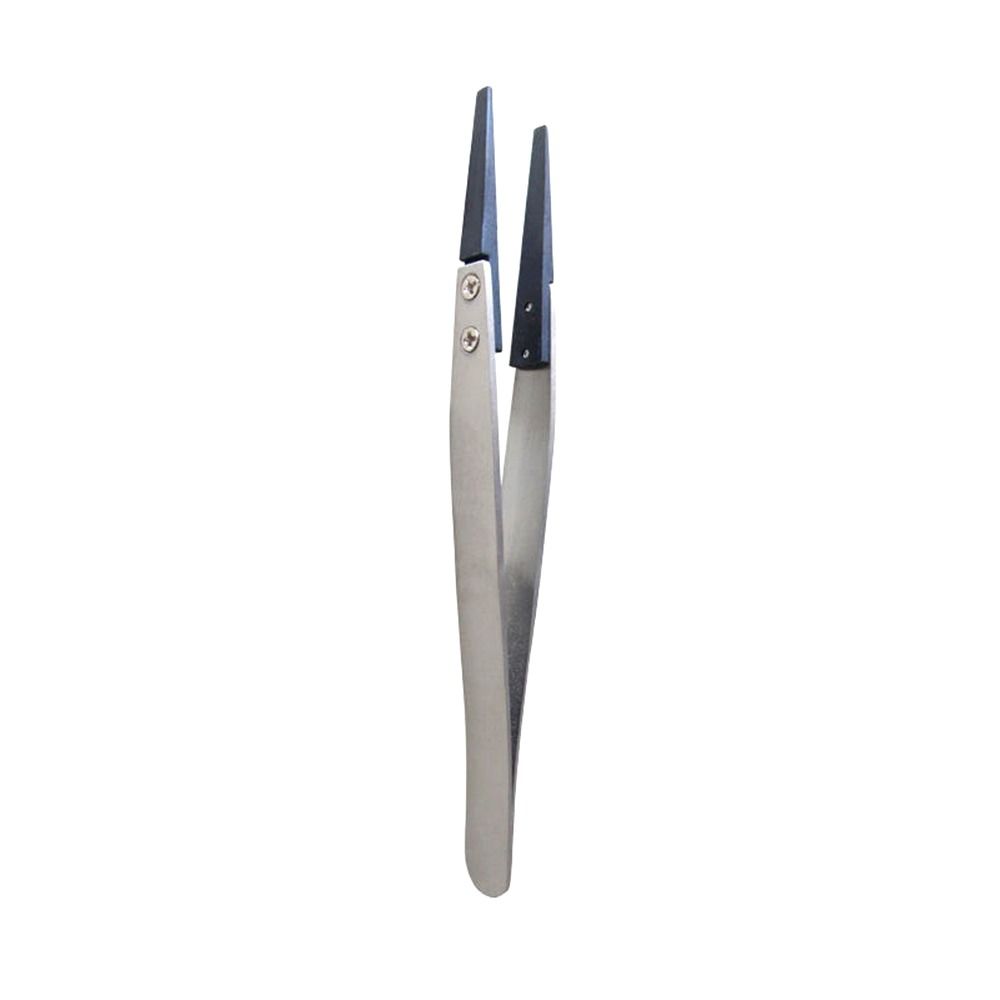 High Precision ESD Tweezers Stainless Steel Body