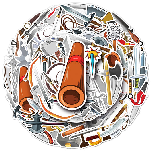 71pcs Cold Weapons Graffiti Stickers Personalized Creative Stickers