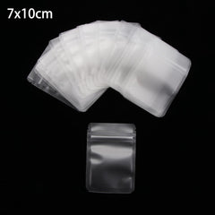 20pcs Matte Transparent Zipper Plastic Bag Aluminum Foil Food Pouch