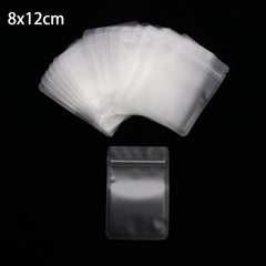 20pcs Matte Transparent Zipper Plastic Bag Aluminum Foil Food Pouch
