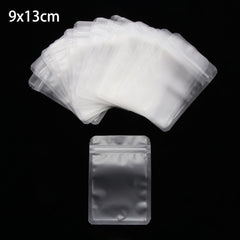 20pcs Matte Transparent Zipper Plastic Bag Aluminum Foil Food Pouch