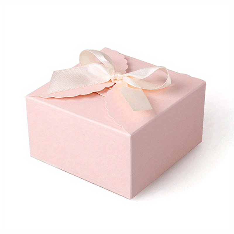 10pcs Pink Gift Boxes With Ribbons - Ideal for Weddings, Baby Showers, Birthdays