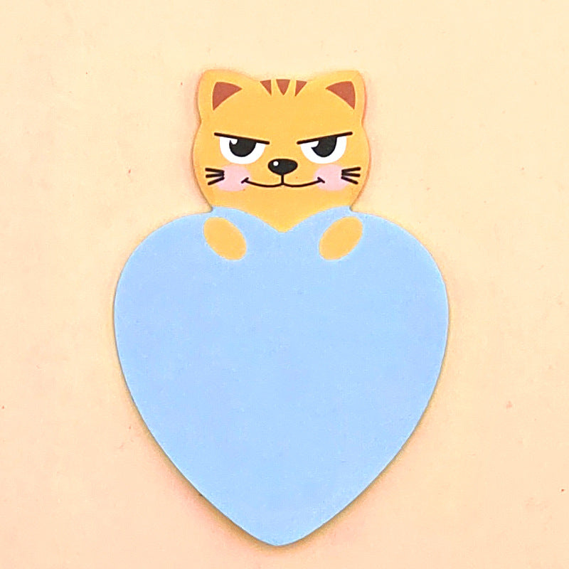 2pcs Cartoon Animal Notes Heartfelt Student Messages Sticky Notes