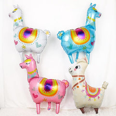 4pcs Giant Alpaca Foil Balloons for Birthday Wedding Party