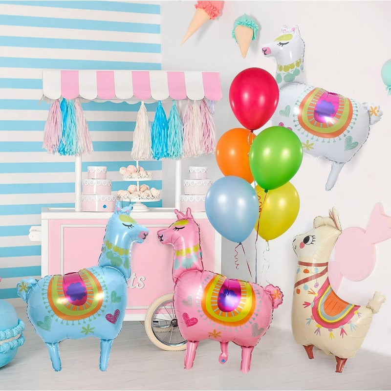 4pcs Giant Alpaca Foil Balloons for Birthday Wedding Party