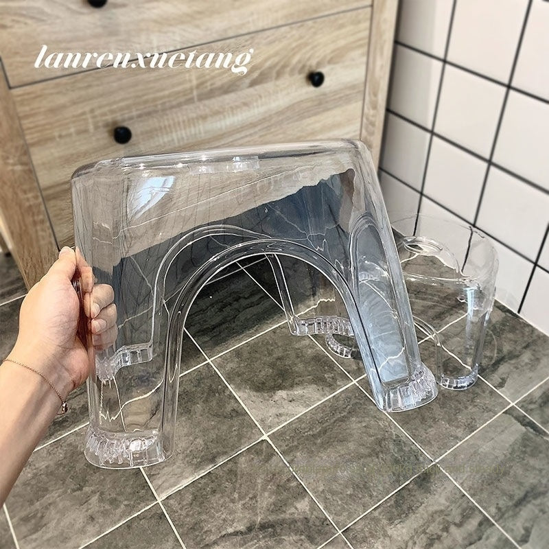 Thickened Small Bench Non Slip Bath Stool Low Stool Hand Washing Stool