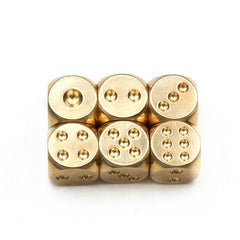Solid Brass Dice for Party Drinking Game