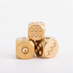 Solid Brass Dice for Party Drinking Game